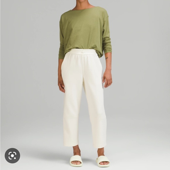 Lululemon softstream high rise straight leg cropped pants lemon sorbet - Picture 2 of 7